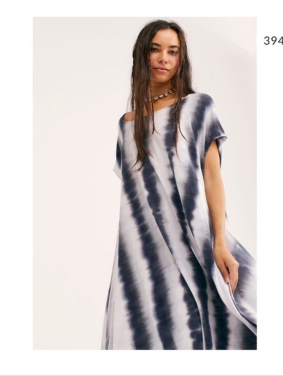 We The Free Dresses & Skirts - Free People Xl Or L Black And White Tie-Dye Midi Dress